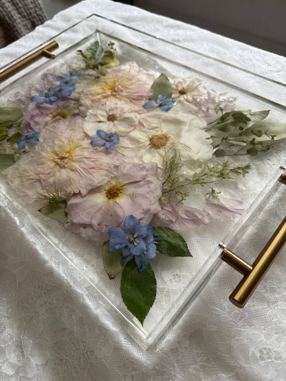 11" x 14" Acrylic Tray Floral Preservation Keepsake