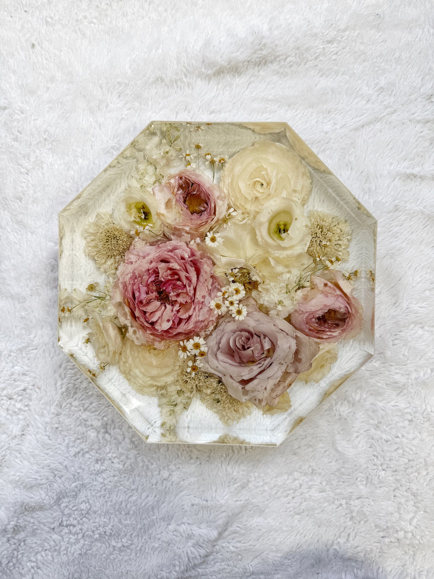 10" Octagon Floral Preservation Keepsake