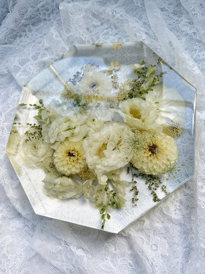 10" Octagon Floral Preservation Keepsake