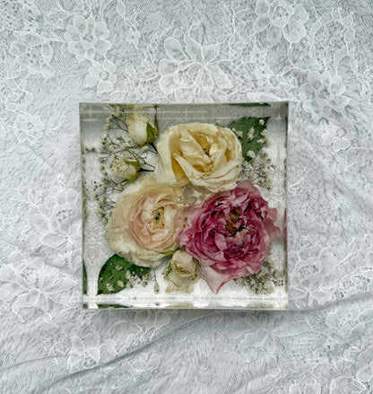 6" Square Floral Preservation Keepsake - Add On Item