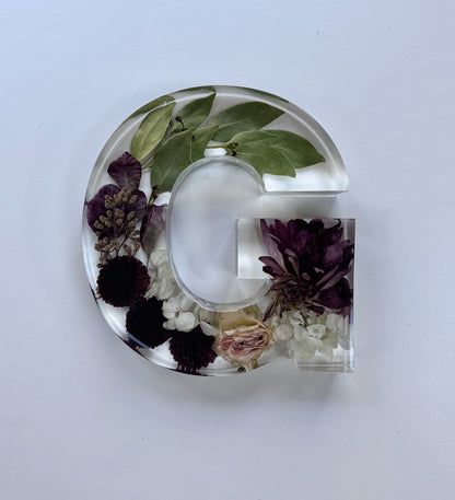 Letter Blocks Floral Preservation Keepsake - Add On Item