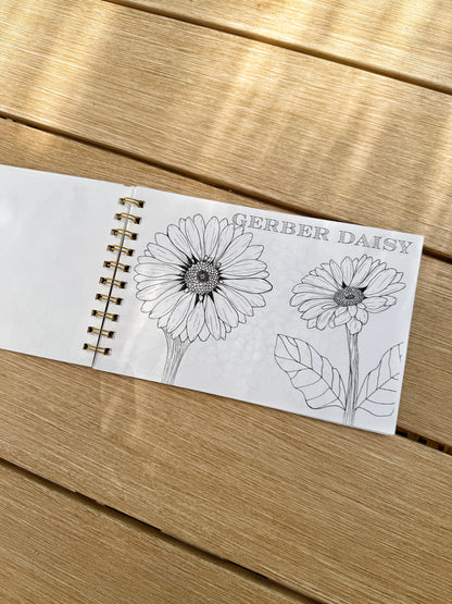 Spiral Bound Coloring Book - Watercolor & Mixed Media