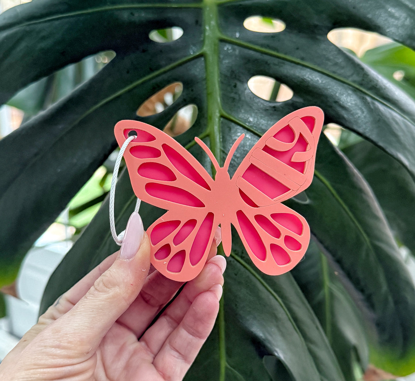 Custom Name Keychain | Personalized Acrylic Tag - Butterfly