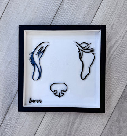 Custom Pet Silhouette Portrait – Classic & Upgraded Options