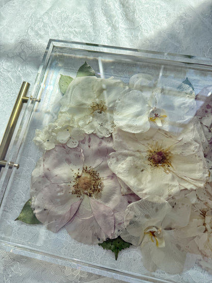 11" x 14" Acrylic Tray Floral Preservation Keepsake