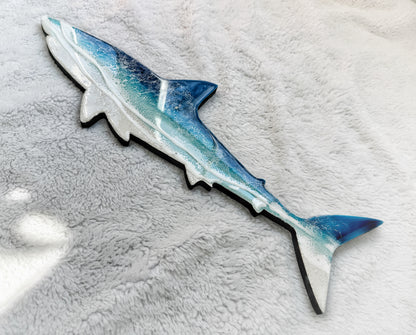 Great White Shark Wall Art | Ocean Wave Resin Decor 4/9/26