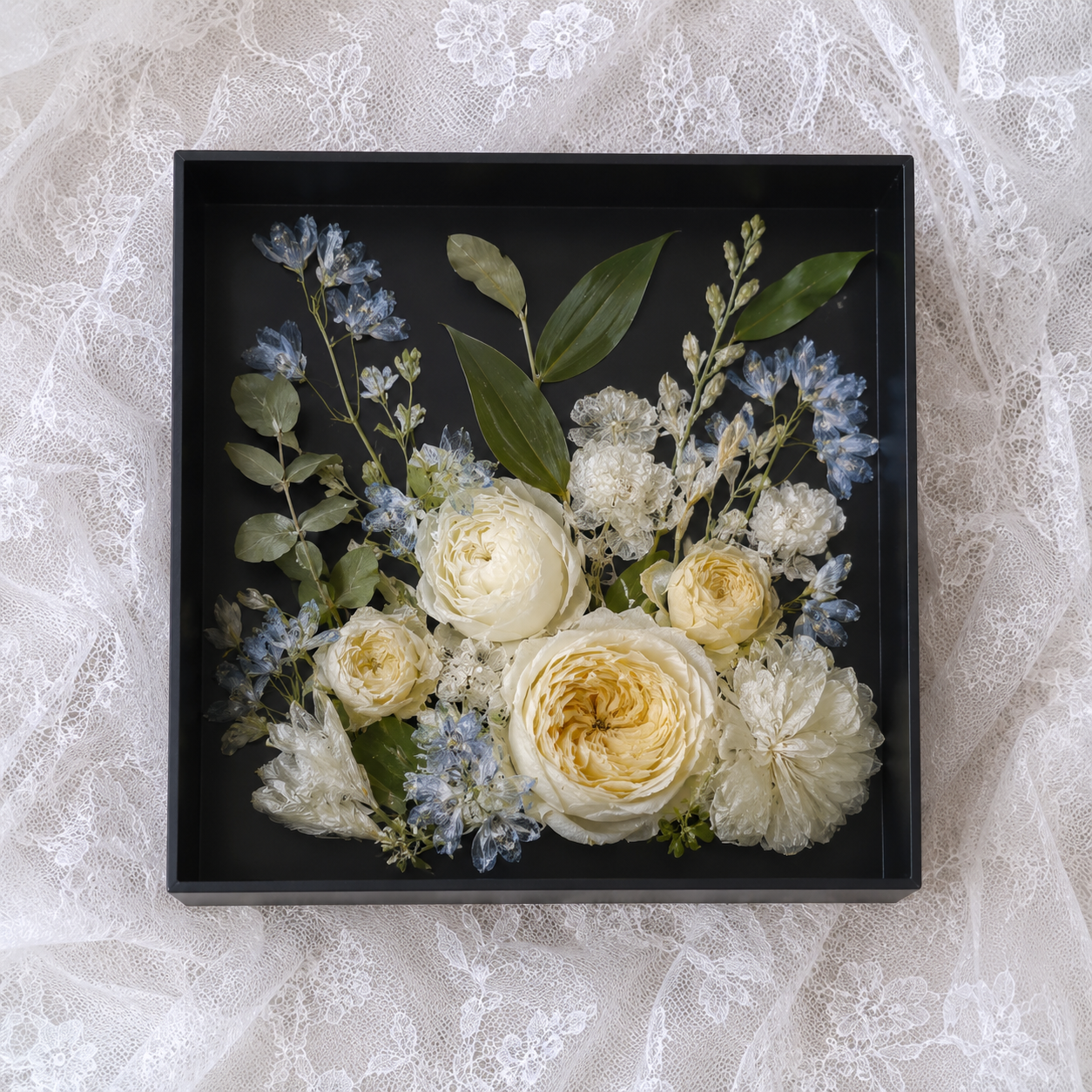 8" Square Floral Preservation Wall Hanging Floral Preservation Keepsake