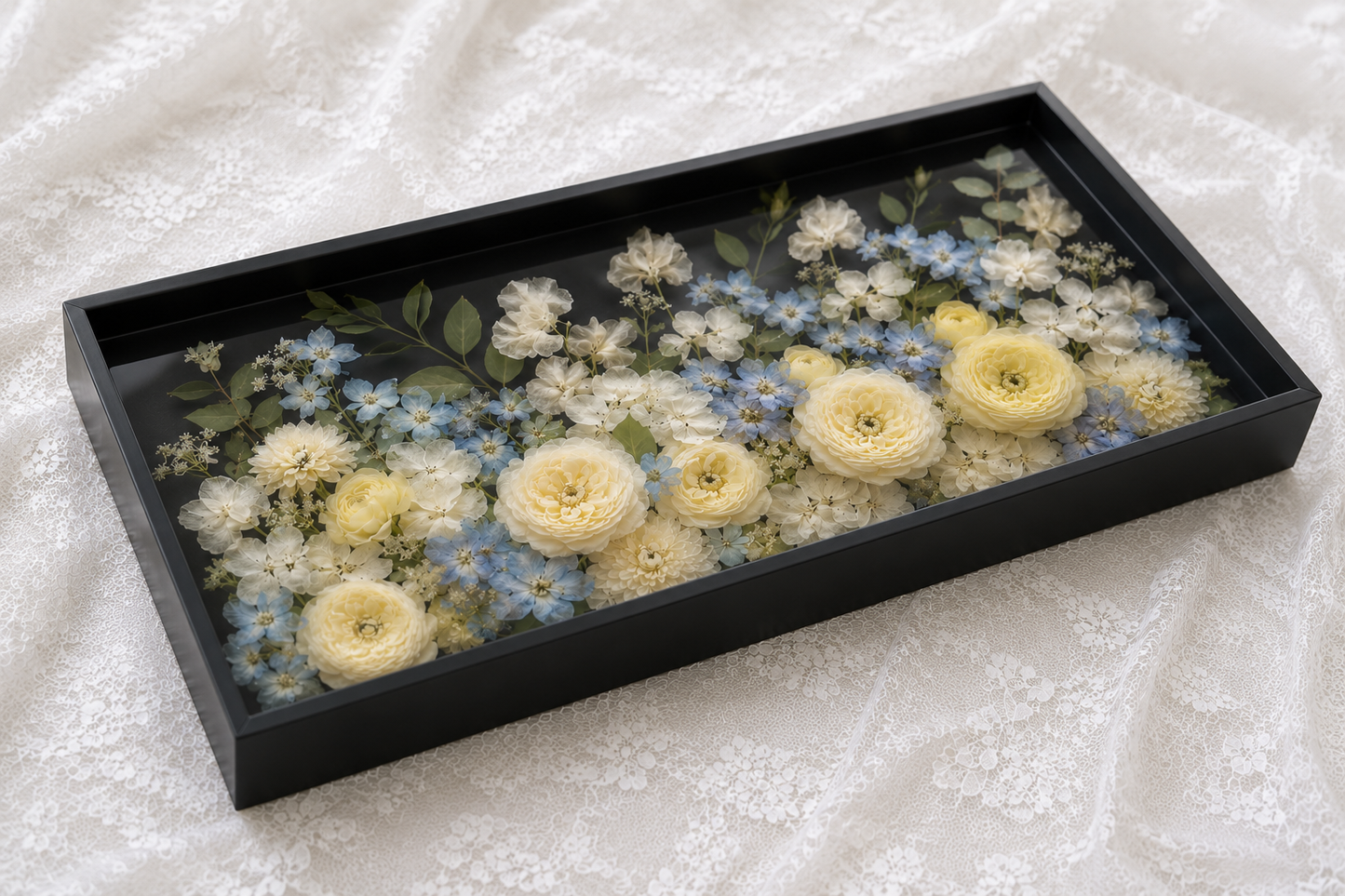 15" x 9" x 2" Square Floral Preservation Wall Hanging Floral Preservation Keepsake