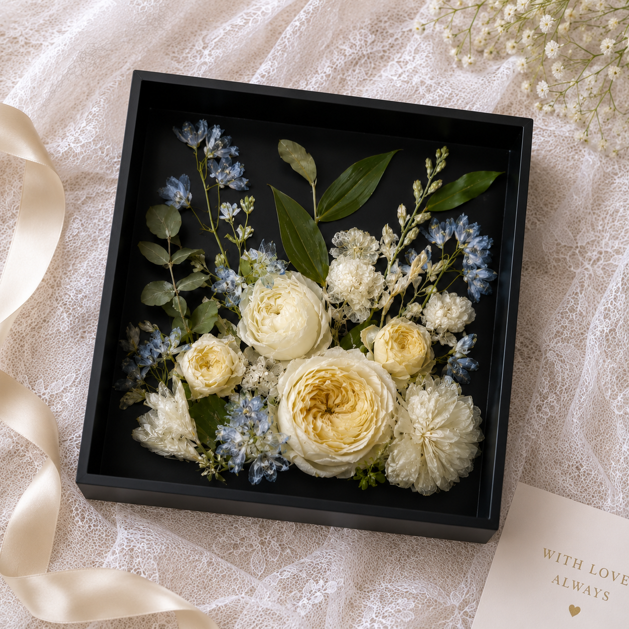 8" Square Floral Preservation Wall Hanging Floral Preservation Keepsake