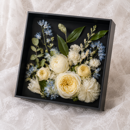 8" Square Floral Preservation Wall Hanging Floral Preservation Keepsake