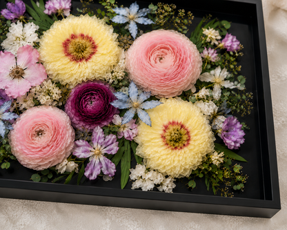 15" x 12" x 2" Square Floral Preservation Wall Hanging Floral Preservation Keepsake