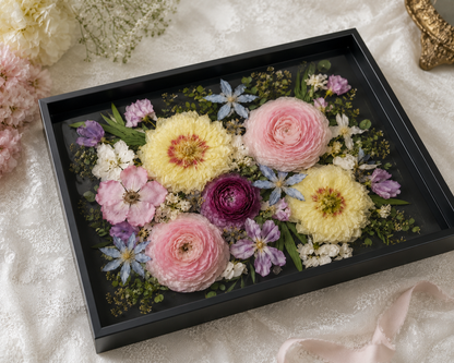 15" x 12" x 2" Square Floral Preservation Wall Hanging Floral Preservation Keepsake