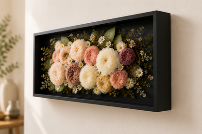 16" x 8" x 2" Square Floral Preservation Wall Hanging Floral Preservation Keepsake (Copy)