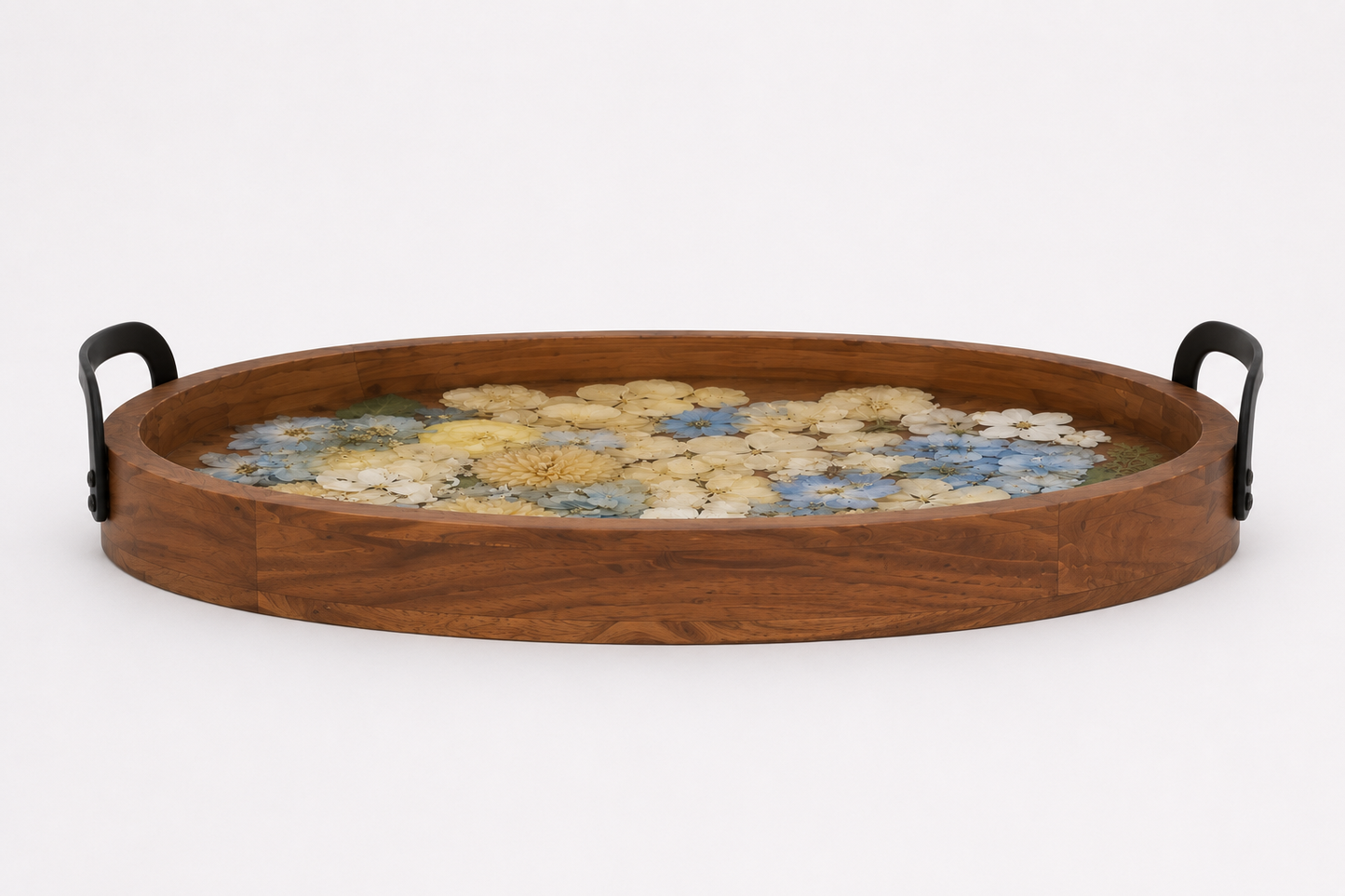 18" x 12" Acacia Wood Tray Tray Floral Preservation Keepsake