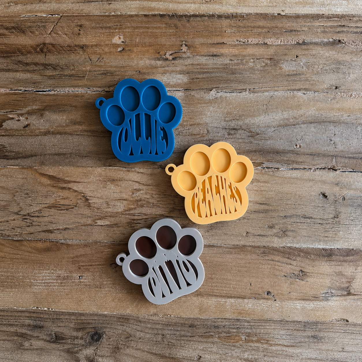 Custom Name Keychain | Personalized Acrylic Tag - Paw Print