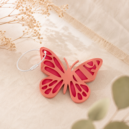 Custom Name Keychain | Personalized Acrylic Tag - Butterfly