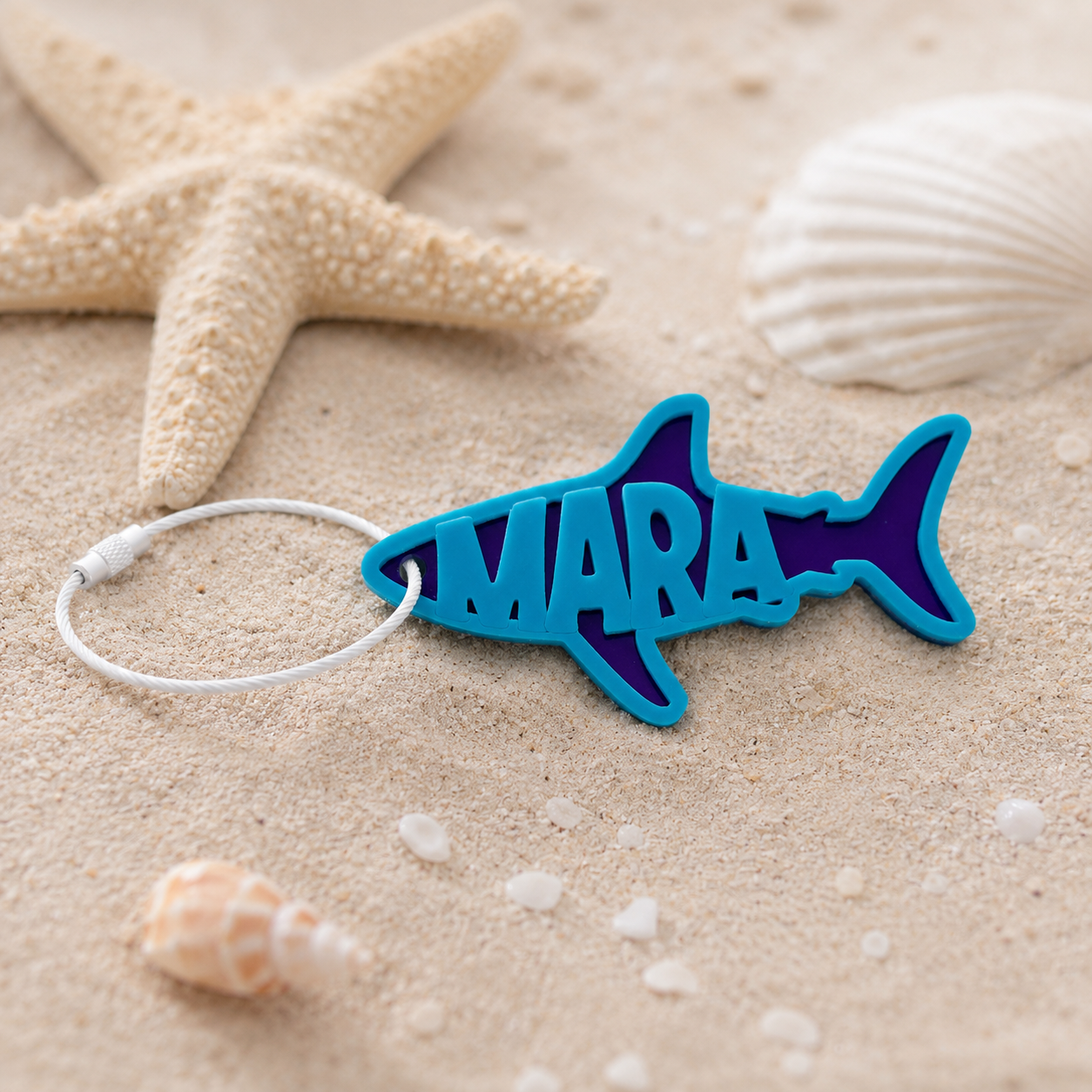 Custom Name Keychain | Personalized Acrylic Tag - Shark