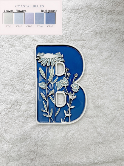 Custom Floral Resin Letter – Botanical Initial Art
