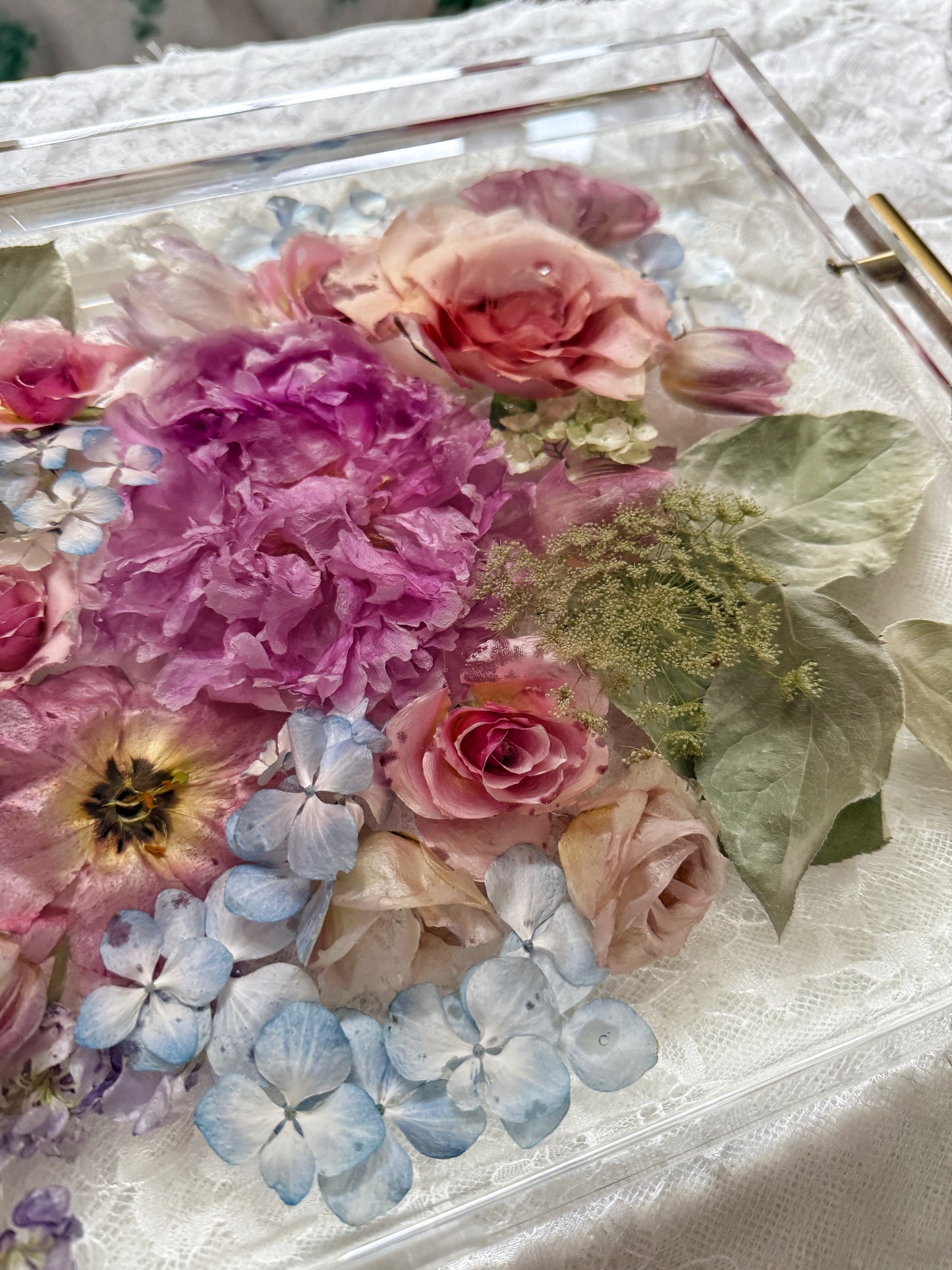Floral Tray 11" x 14" Acrylic