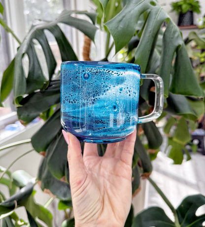 Ocean Wave Glass Mug | Handcrafted Resin Coffee Cup | Coastal Drinkware 9/17/26