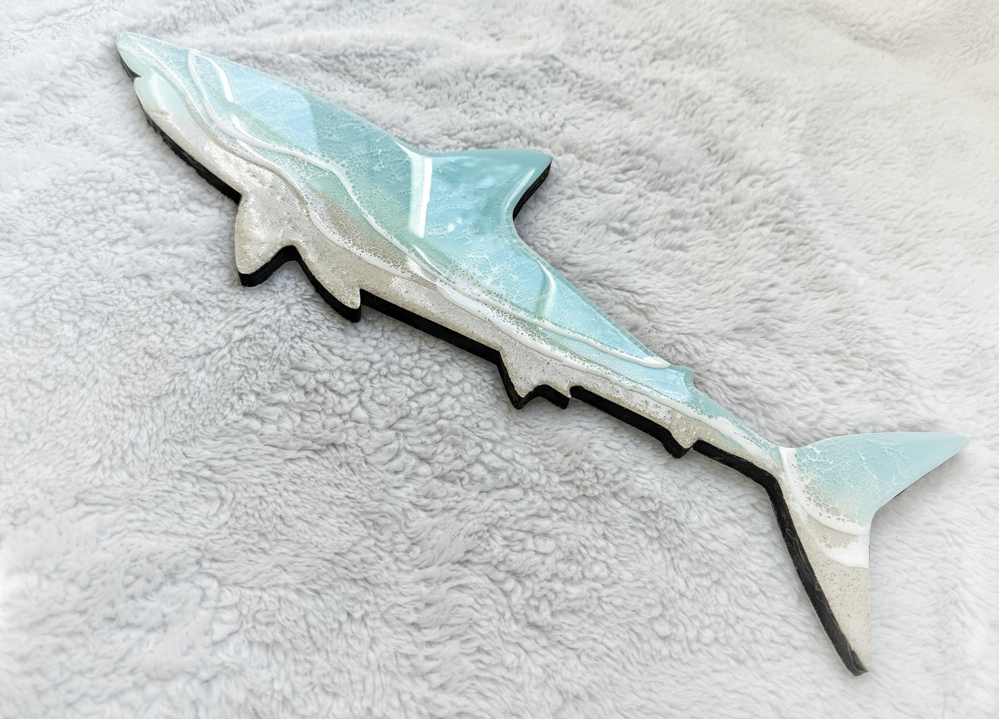 Great White Shark Wall Art | Ocean Wave Resin Decor 4/9/26