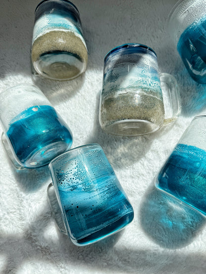 Ocean Wave Glass Mug | Handcrafted Resin Coffee Cup | Coastal Drinkware 9/17/26