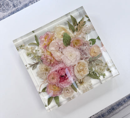 12" Square Floral Preservation Keepsake