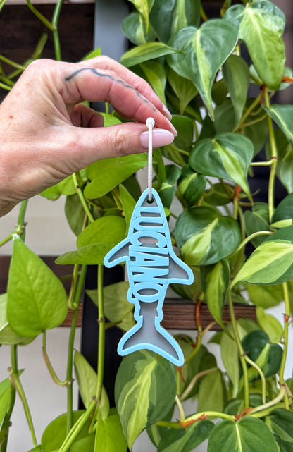 Custom Name Keychain | Personalized Acrylic Tag - Shark