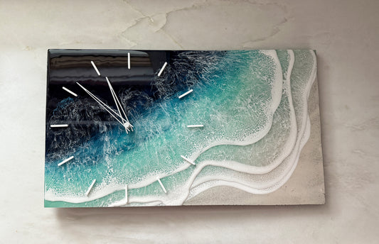 Ocean Wave Clock Wall Art
