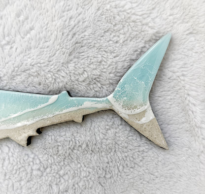 Great White Shark Wall Art | Ocean Wave Resin Decor 4/9/26