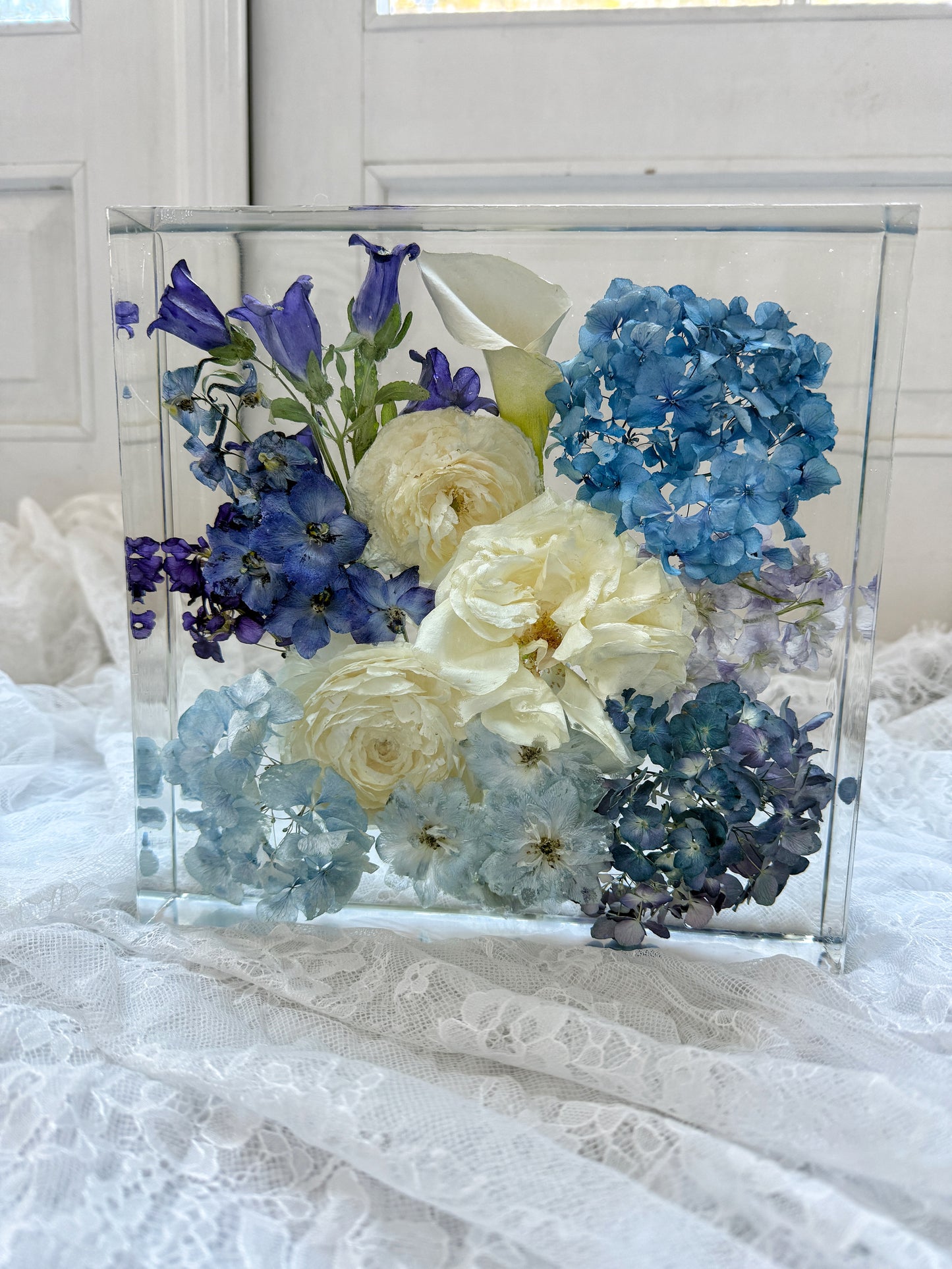 10" Square Floral Preservation Keepsake