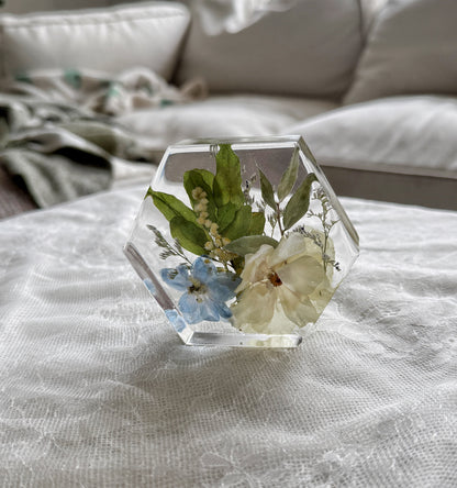 Mini Hexagon Floral Preservation Keepsake - Add On Item