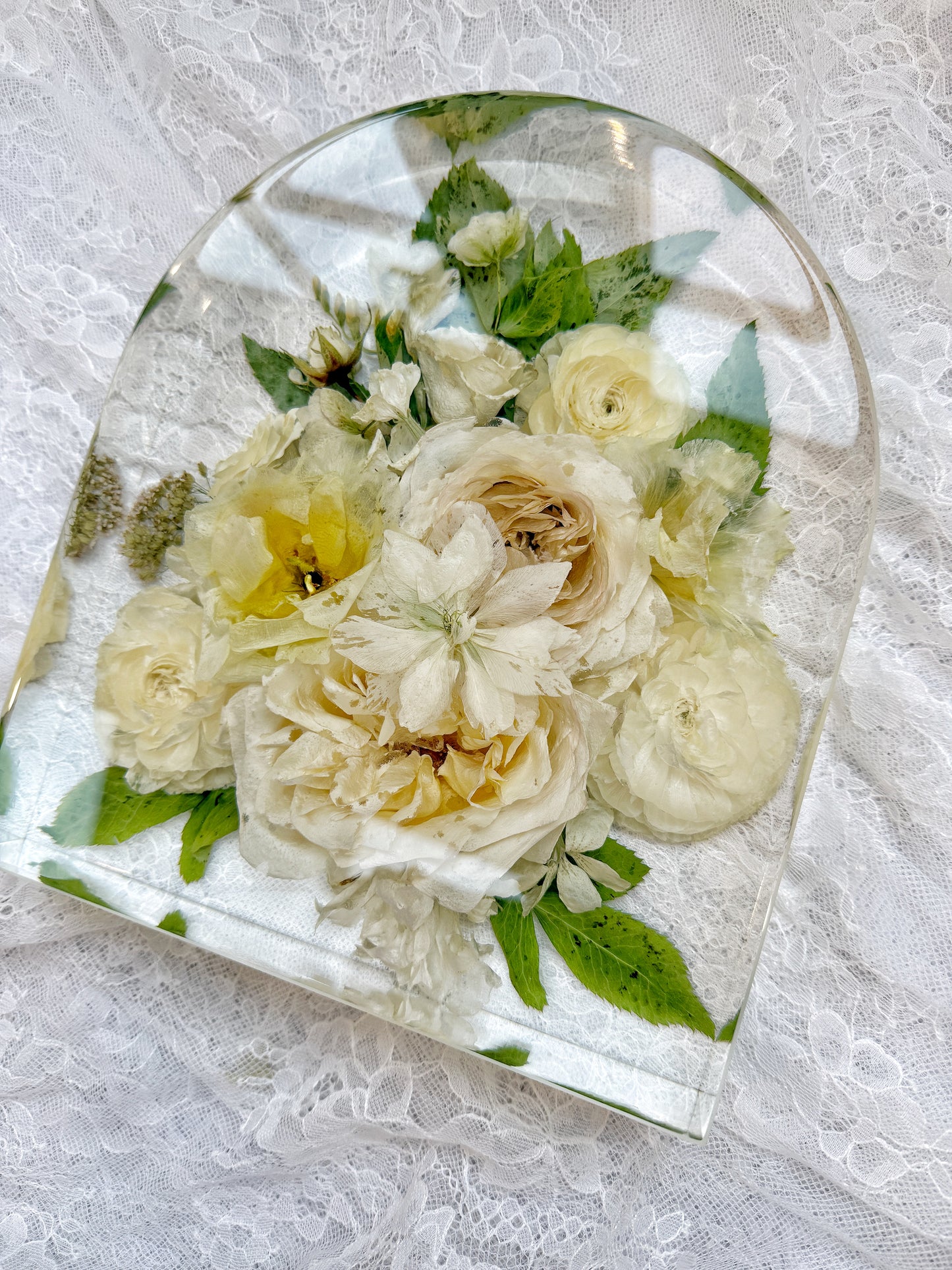 10" Arch Floral Preservation Keepsake