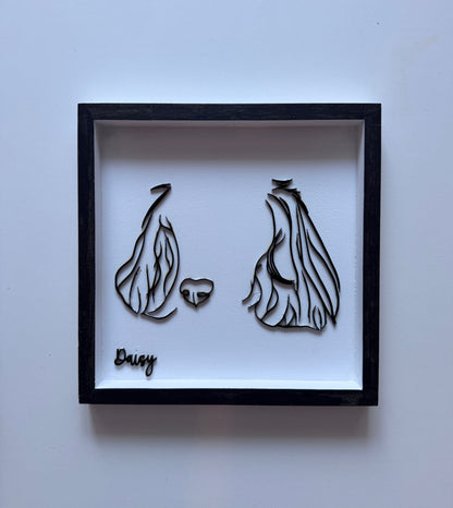 Custom Pet Silhouette Portrait – Classic & Upgraded Options