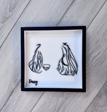 Custom Pet Silhouette Portrait – Classic & Upgraded Options