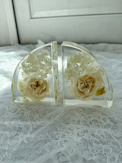 5" Bookends Floral Preservation Keepsake