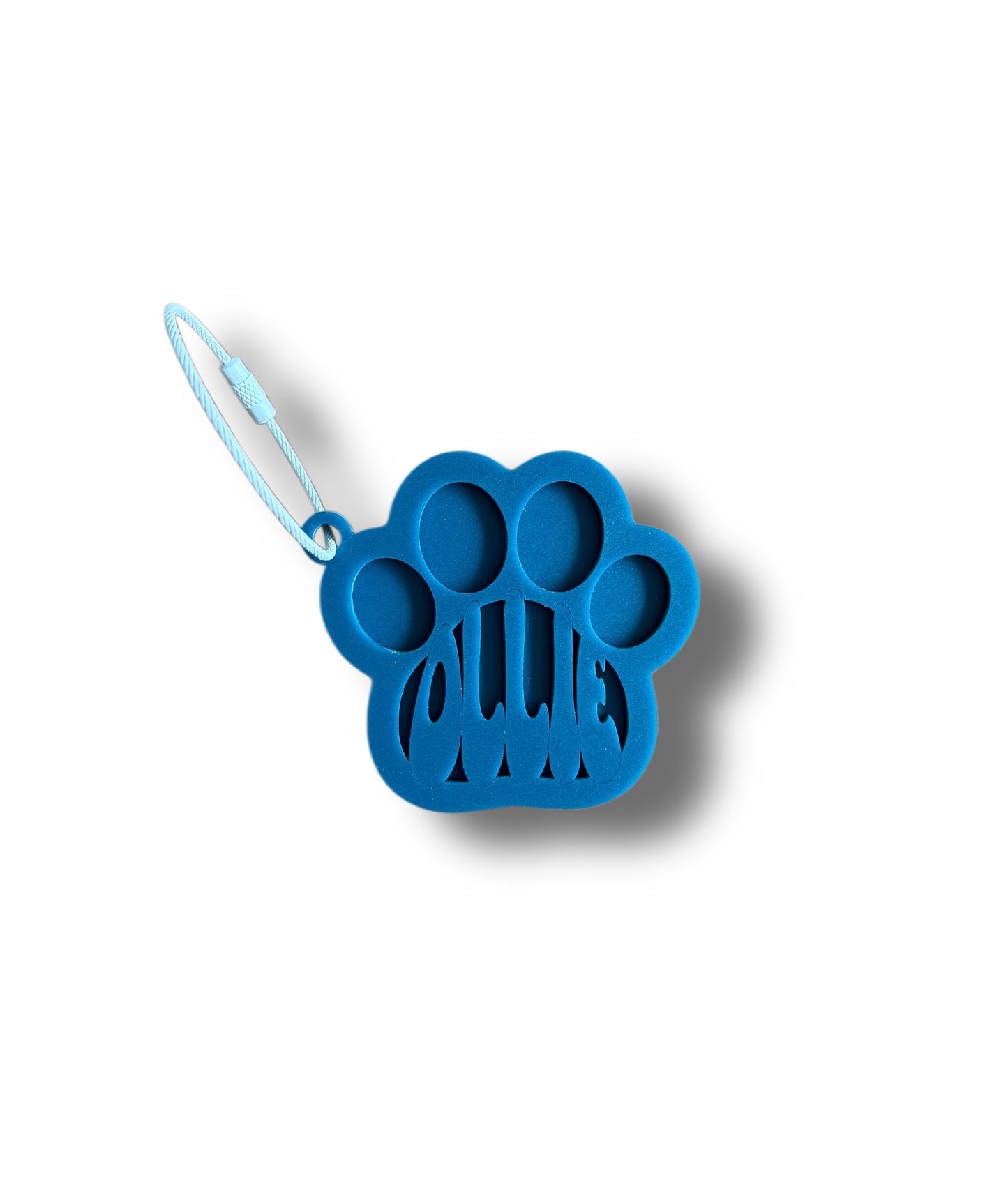 Custom Name Keychain | Personalized Acrylic Tag - Paw Print