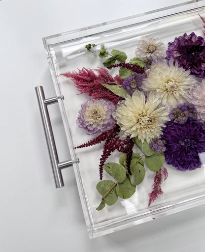 11" x 14" Acrylic Tray Floral Preservation Keepsake