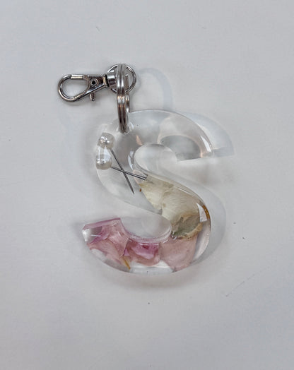 Letter Keychain Floral Preservation Keepsake - Add On Item