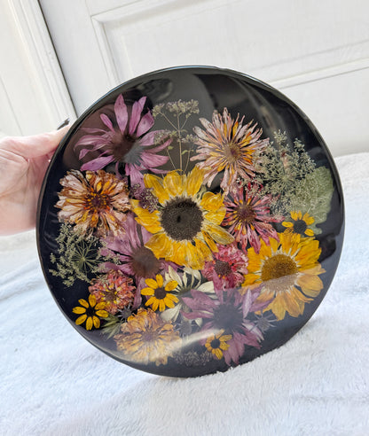 12" Hanging Round Floral Preservation Keepsake