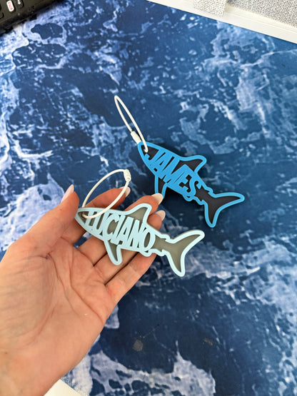 Custom Name Keychain | Personalized Acrylic Tag - Shark