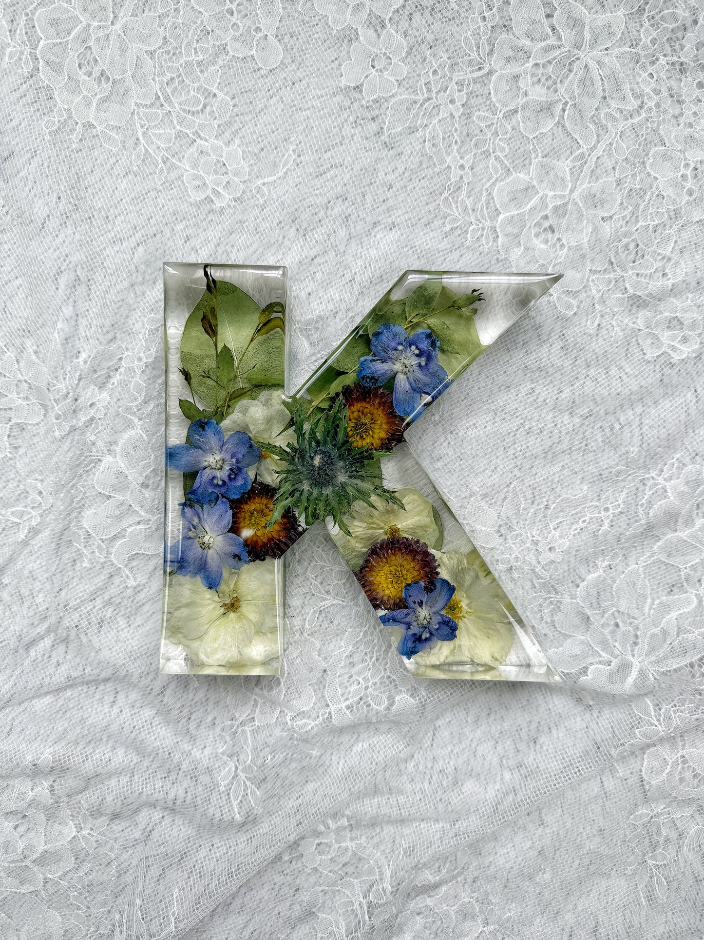 Letter Blocks Floral Preservation Keepsake - Add On Item