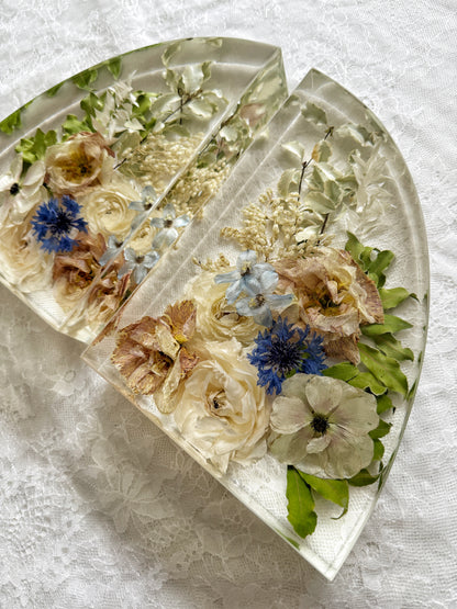 9" Bookends Floral Preservation Keepsake
