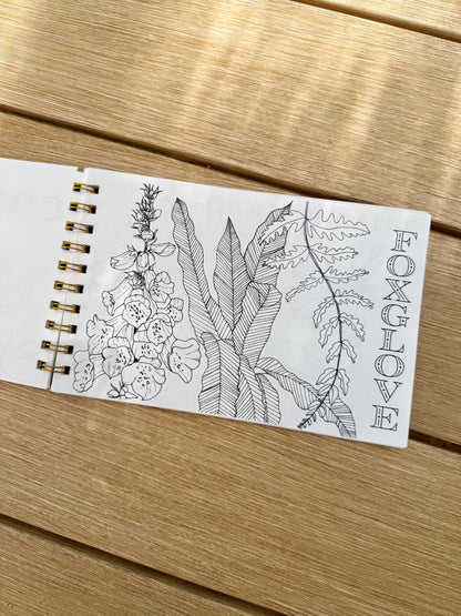 Spiral Bound Coloring Book - Watercolor & Mixed Media