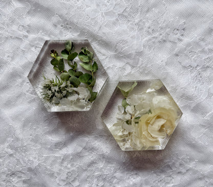 Mini Hexagon Floral Preservation Keepsake - Add On Item