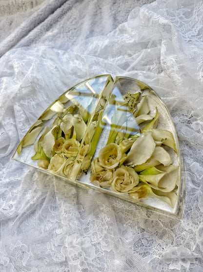 7" Bookends Floral Preservation Keepsake