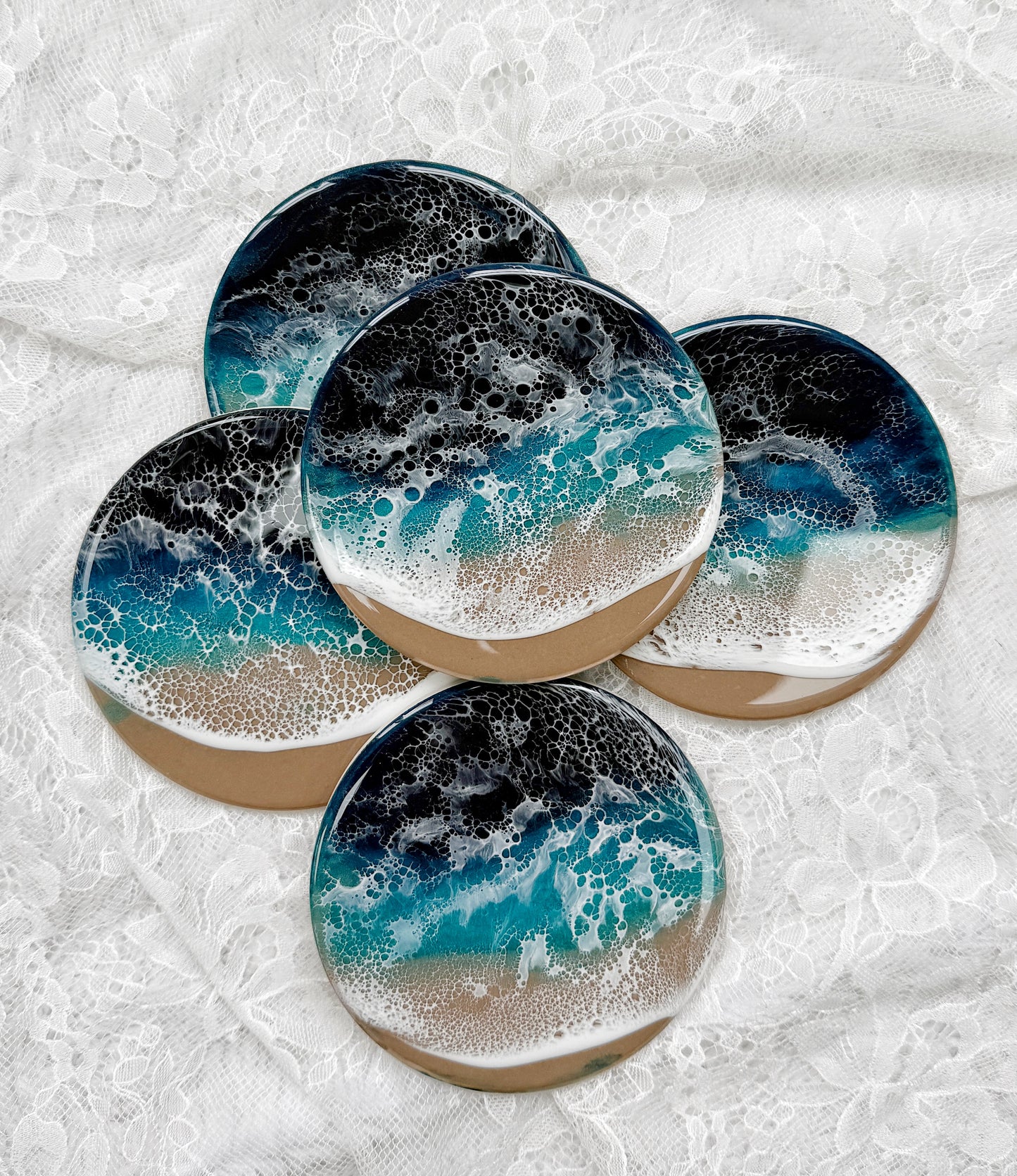Resin Ocean Wave Coasters 4/9/26