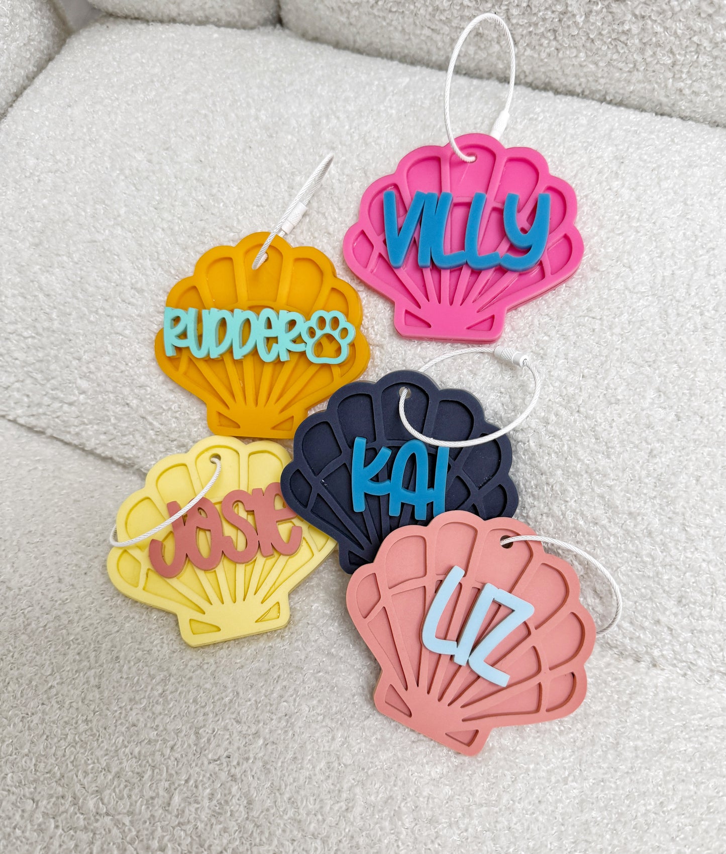 Custom Name Keychain | Personalized Acrylic Tag - Shell