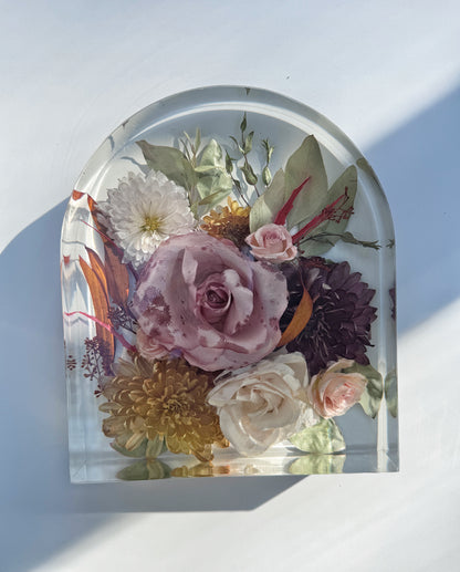 10" Arch Floral Preservation Keepsake