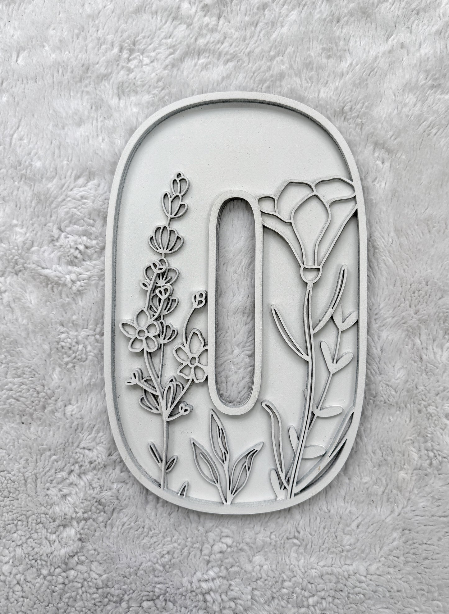 Custom Floral Resin Letter – Botanical Initial Art